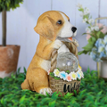 Solar Puppy Garden Statue