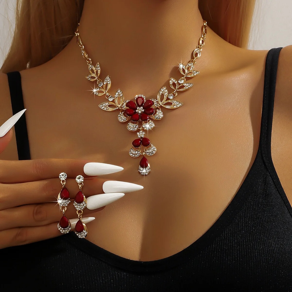Vintage Floral Jewelry Set