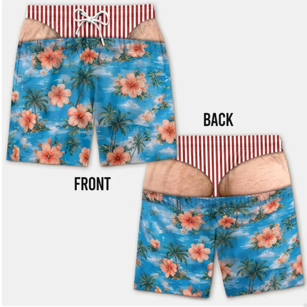 Funny Patriotic Men's Swim Trunks