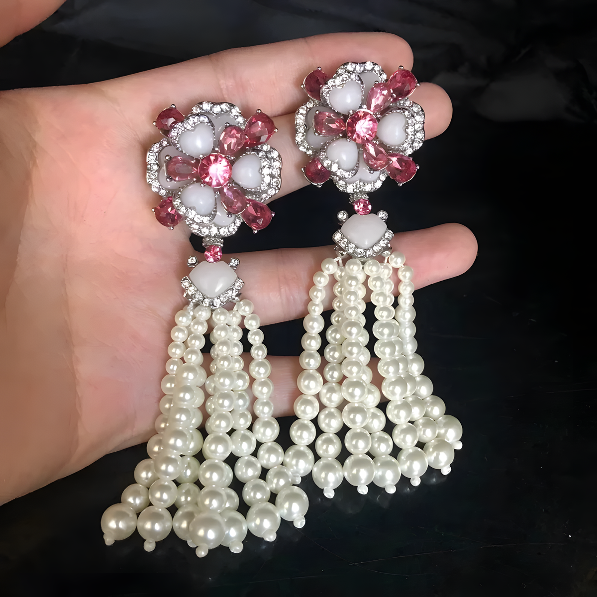 Floral Tassel Jewelry Set